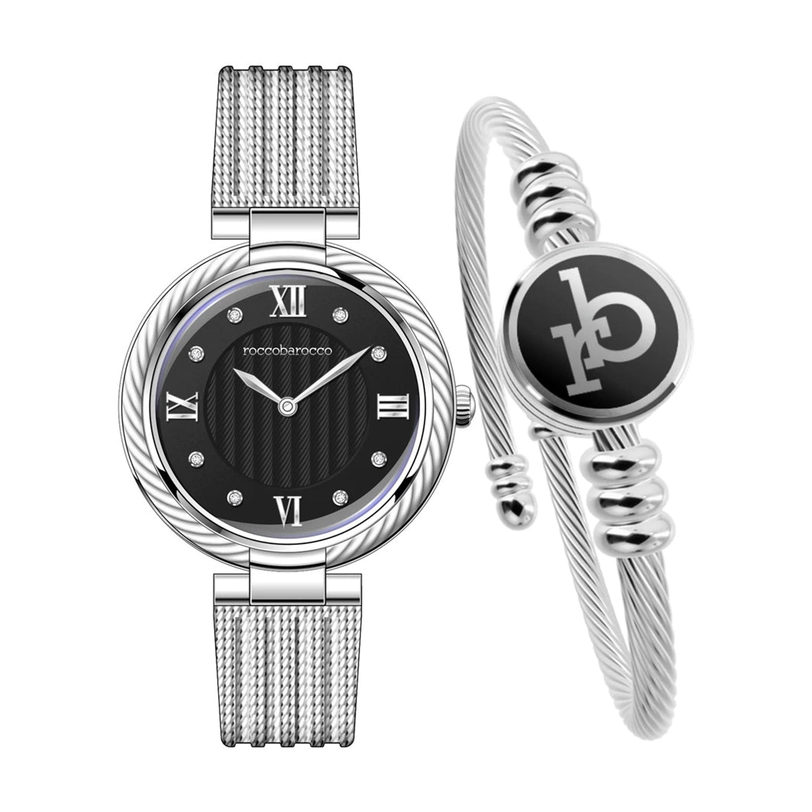 Roccobarocco RB.4469S-01M Ladies Watch and Bangle Set - Roccobarocco RB.4469S-01M Ladies Watch and Bangle Set